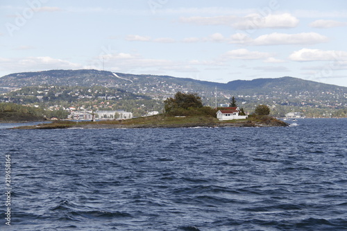 Canvas Print Île du fjord de Oslo, Norvège
