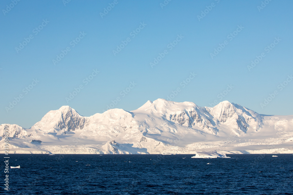 ice in the Antarctica with iceberg in the ocean ice in the Antarctica with iceberg in the ocean