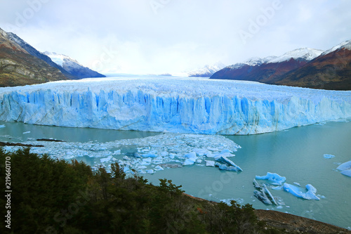 The Perito Moreno Glacier in Los Glaciares National Park, UNESCO World Heritage Site in Santa Cruz Province, Patagonia, Argentina 