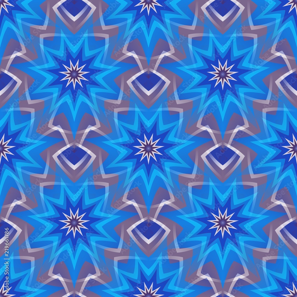 Seamless pattern with blue stars. Endless texture for wallpaper, web page background, textile design, wrapping paper