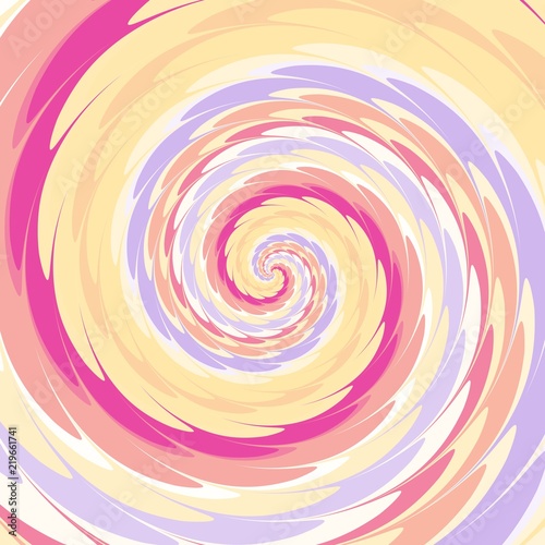 Abstract spiral background in pink  violet  yellow  rosy and white
