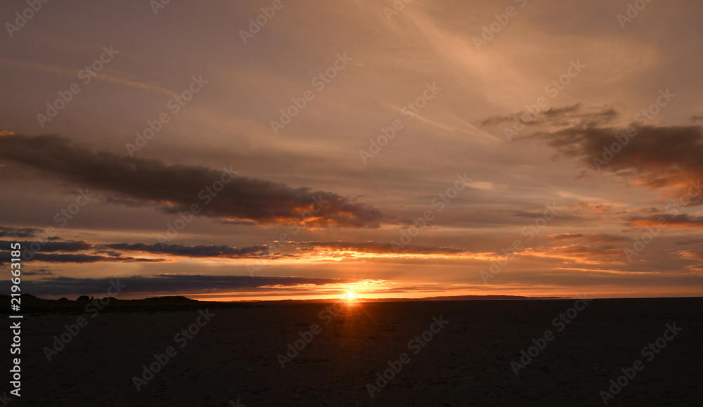 Fototapeta premium Sunset Northumberland