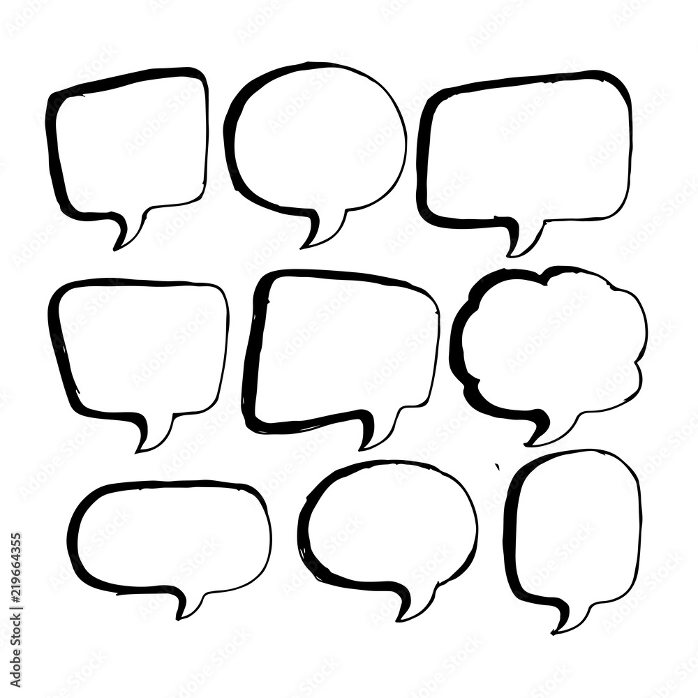 Speech Bubble icon hand drawn Speech Bubble icon hand drawn