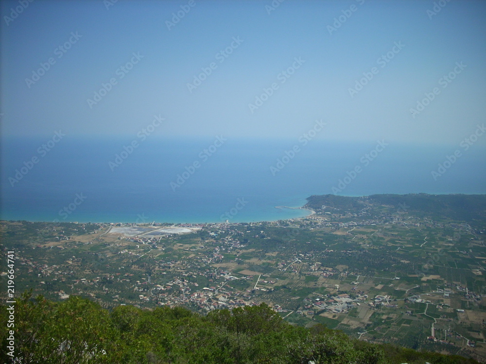 aerial panorama greece