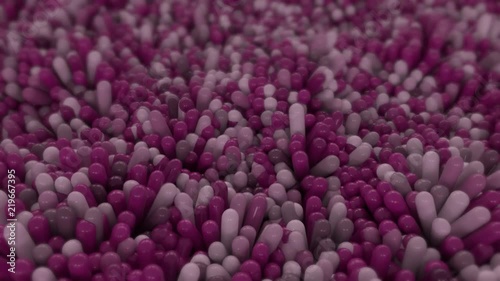 4K Abstract Cilium Background. Biotechnology theme. Seamless Loop