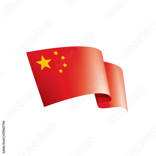 China flag, vector illustration on a white background.