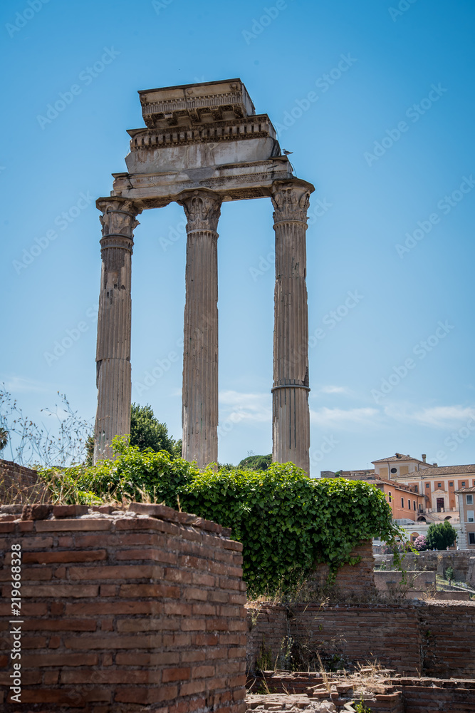 Three Column Roman Ruin 