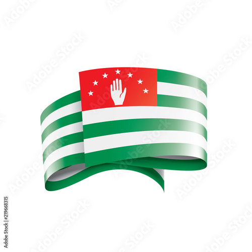 Abkhazia flag, vector illustration on a white background.