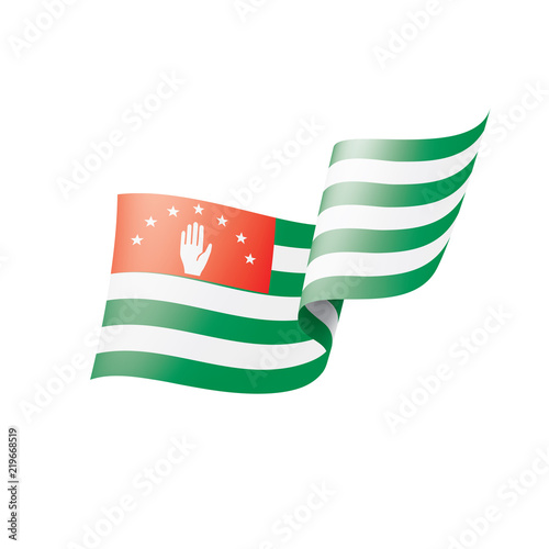 Abkhazia flag, vector illustration on a white background.