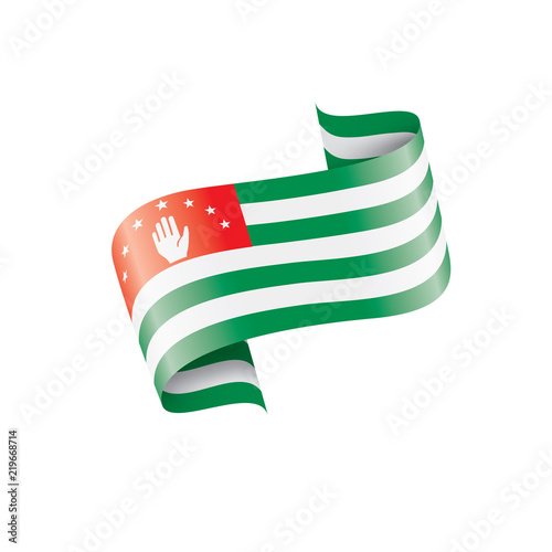 Abkhazia flag, vector illustration on a white background.