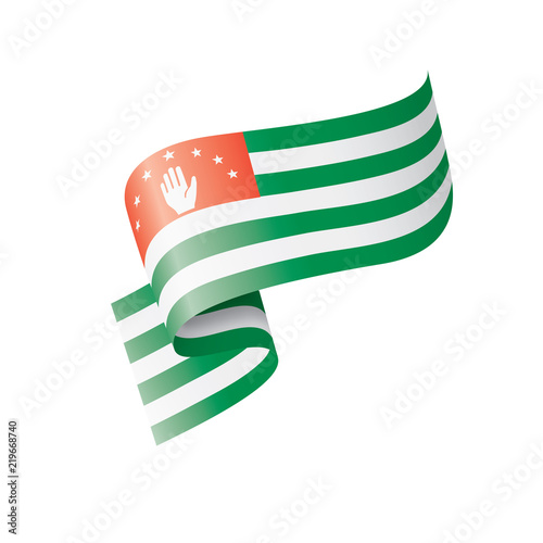 Abkhazia flag, vector illustration on a white background.