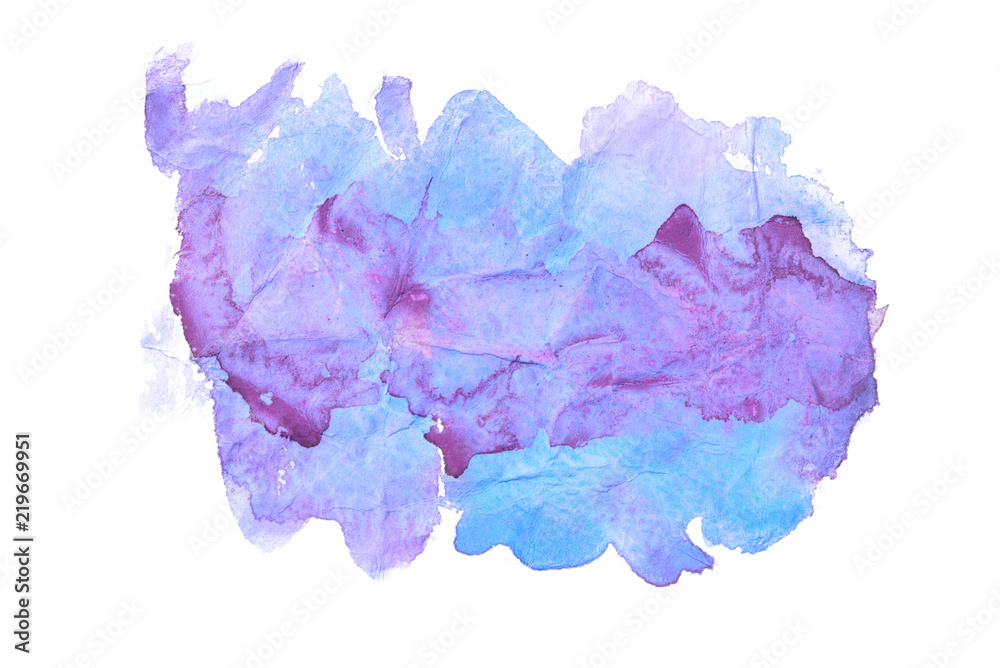 Naklejka premium blue violet watercolor stain with abstract texture
