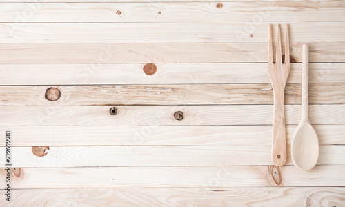 Light wood texture background. Flat lay, top view 