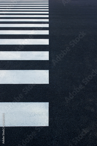 Black and white stripes on crosswalk © Marina P.