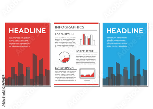 Creative Brochure Template Design with infographic chart. Flyer abstract template