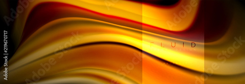 Rainbow fluid abstract shapes, liquid colors design, colorful marble or plastic wavy texture background, multicolored template for business or technology presentation or web brochure cover design