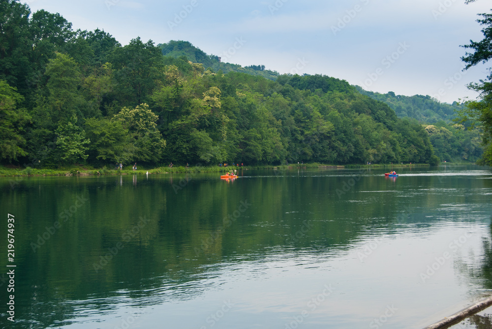 Big Adda river with kayaks