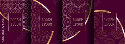Set of luxury cover templates. Vector cover design for placards, banners, flyers, presentations and cards