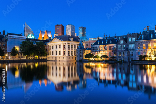 the hague netherlands evening reflections photo