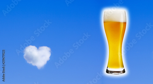 Weizenbier mit Herz