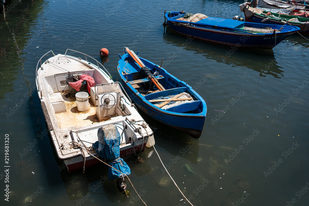 Fishing boats in Bari, Italy.