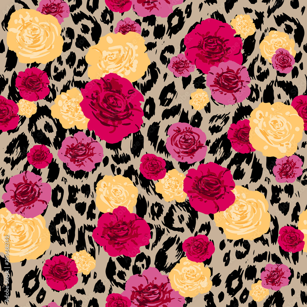 Fototapeta premium Bright Textured animal pattern