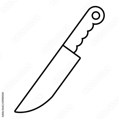 Knife icon. Outline illustration of knife vector icon for web design isolated on white background