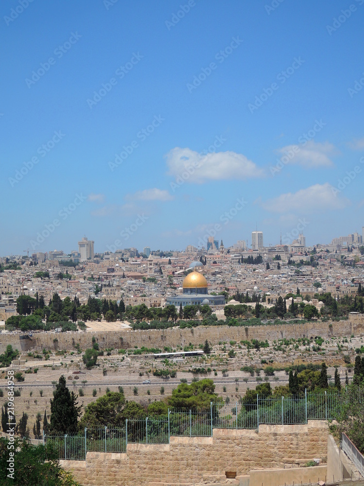Jerusalem view on Dome of Rock, Israel