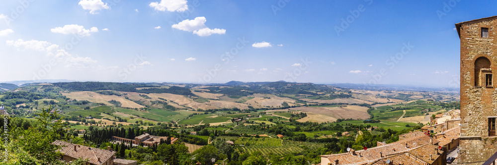 Panorama of Landscape near Montepulciano, Italy