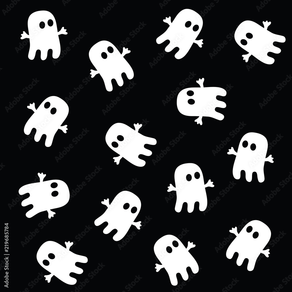 Fototapeta premium ghost cartoon set illustration