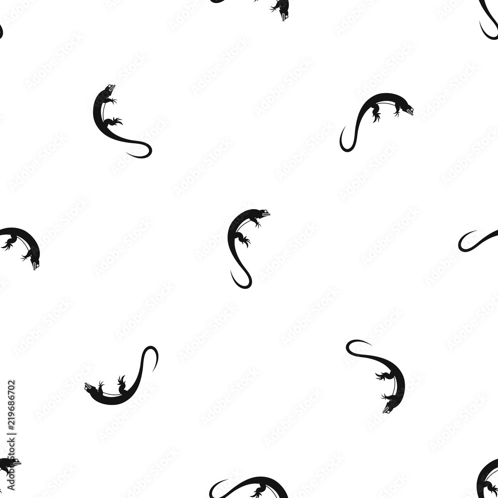 Fototapeta premium Lizard pattern repeat seamless in black color for any design. Vector geometric illustration