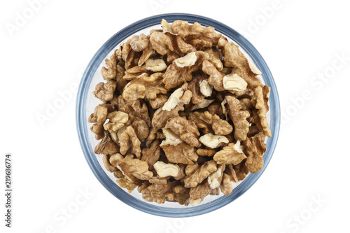 shelled walnuts isolated