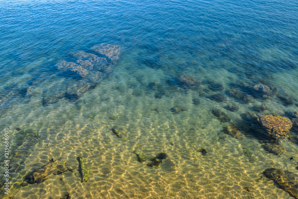 Fototapeta premium Deep blue lake with clean fresh water