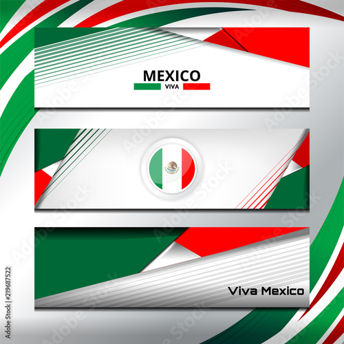 Mexico flag color background concept for National holiday, Independence Day and other events, Vector illustration