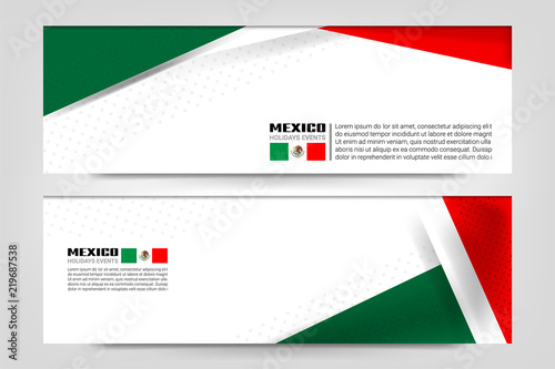 Mexico flag color background concept for National holiday, Independence Day and other events, Vector illustration