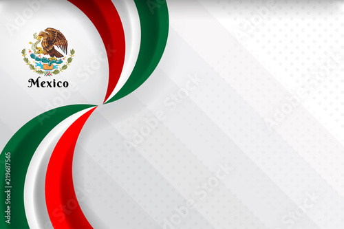 Mexico flag color background concept for National holiday, Independence Day and other events, Vector illustration