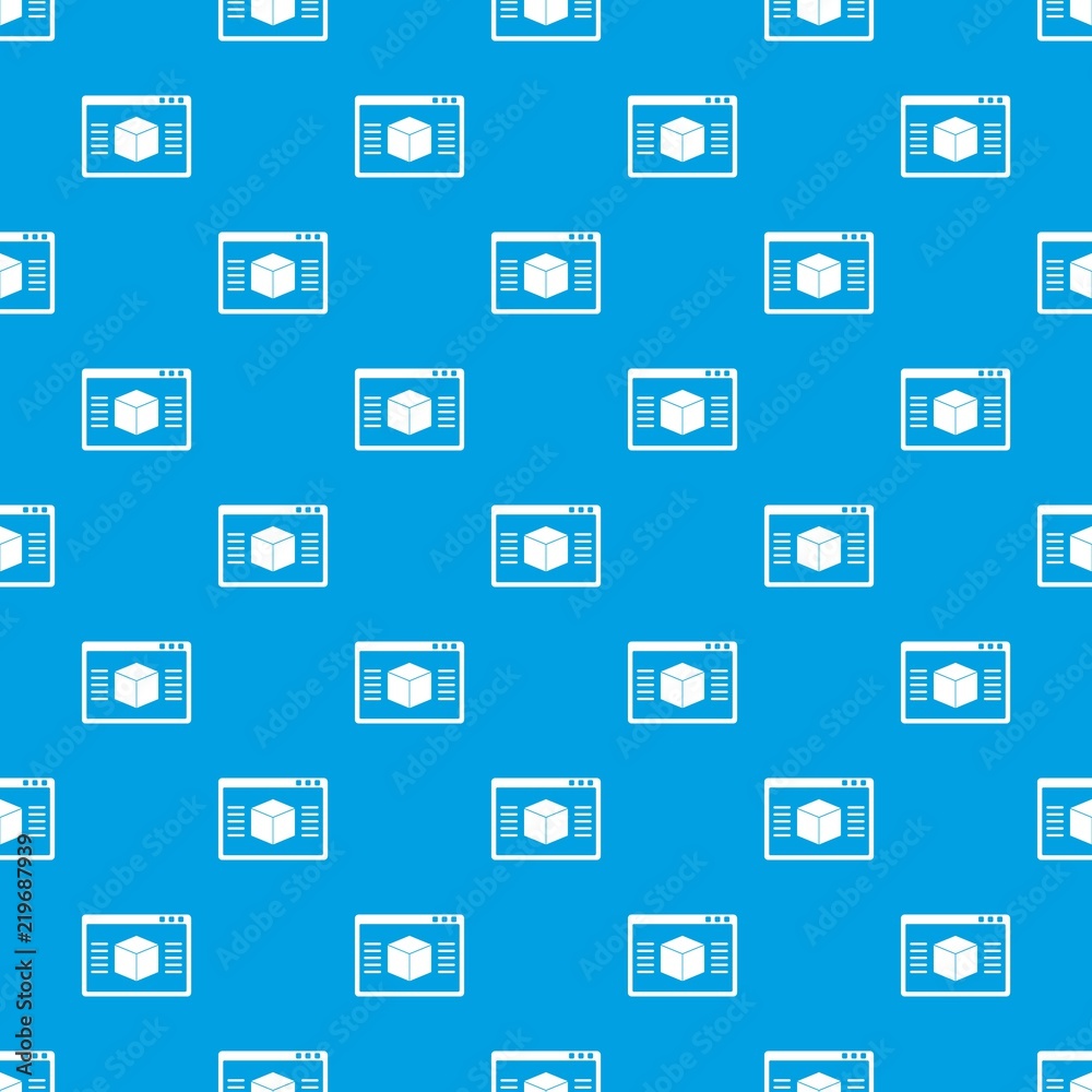 3d model pattern repeat seamless in blue color for any design. Vector geometric illustration 3d model pattern repeat seamless in blue color for any design. Vector geometric illustration