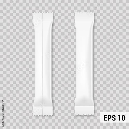 Realistic coffee or sugar packing. Vector.