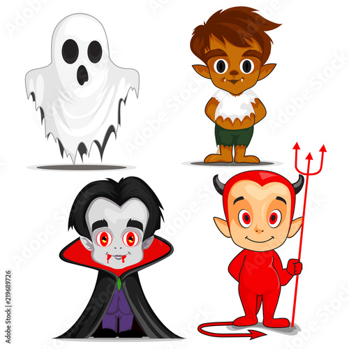 halloween spooky cartoon characters