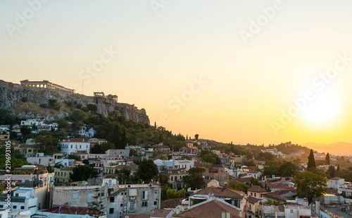 Fototapeta Naklejka Na Ścianę i Meble -  Golden Sunset in Athens