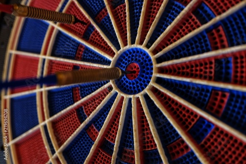 detail of the game of darts