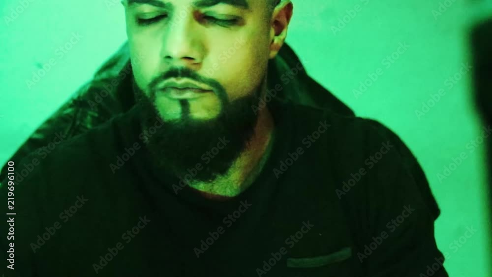 hacking in progress ( hacker full face )