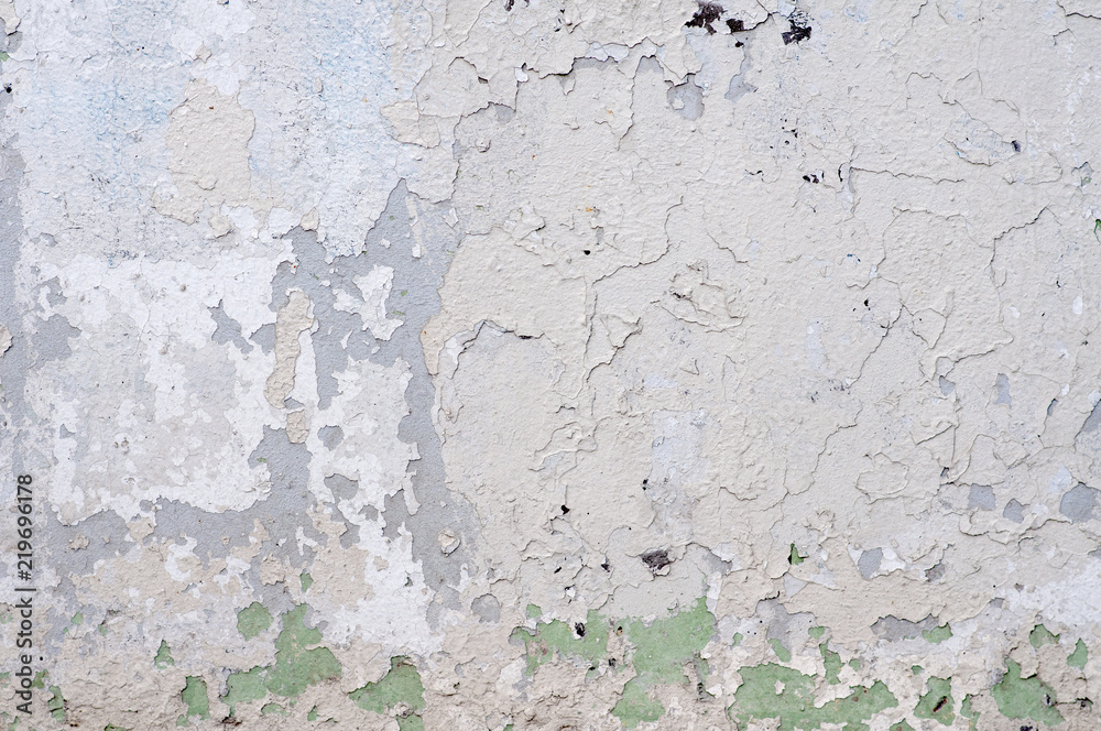 Obraz premium Old concrete wall with rust and cracks