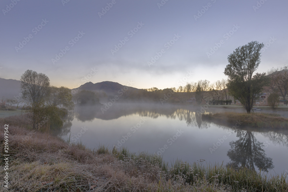 Mist on the water in autumn Mist on the water in autumn