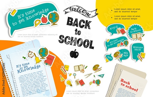 Flat Back To School Infographic Template