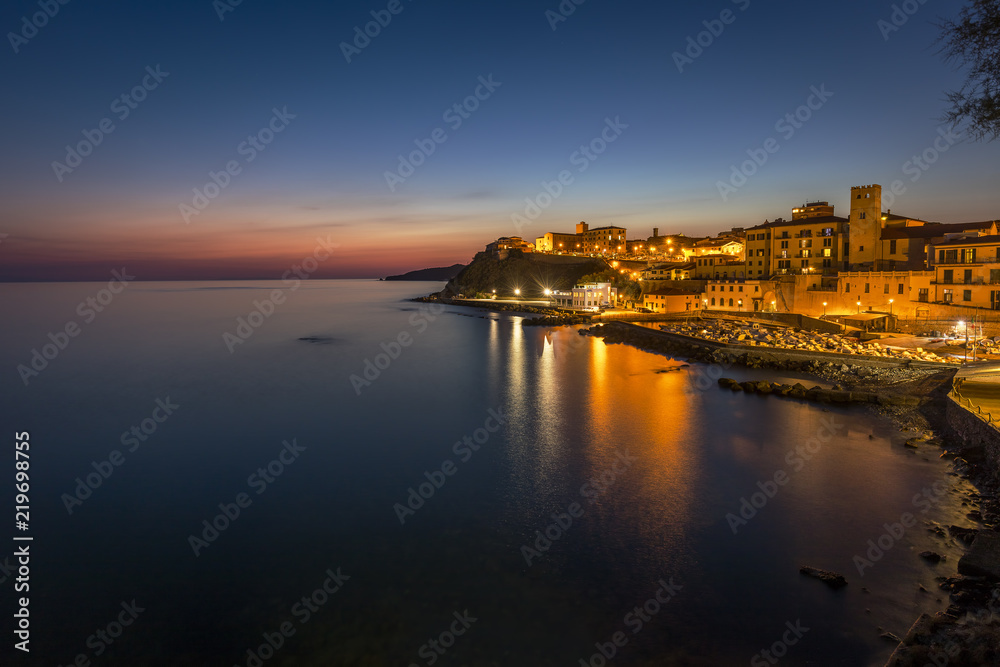 Sunset in Piombino, Toscana in Italy