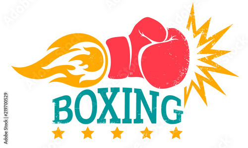 Retro logo for boxing.