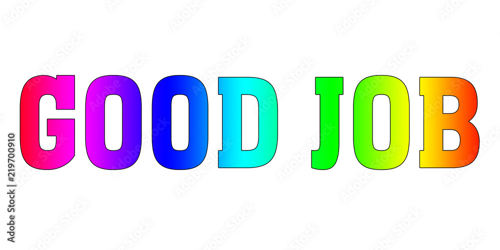 good job multicolor rainbow logo Stock Photo Adobe Stock