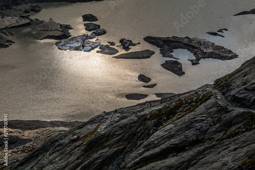 Sandersee glacial lake below Mount Grossglockner photo