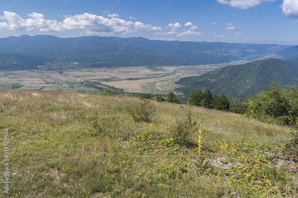 Beautiful mountain view from the Troyan Pass. Troyan Balkan is exceptionally picturesque and offers a combination of wonderful mountain scenery, fresh air, abundant healing mineral springs.